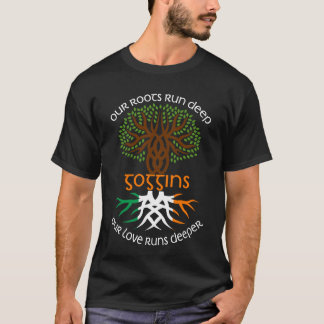 Irländska GGGINS-familjen Namn Vårt Kärlek Springa T Shirt