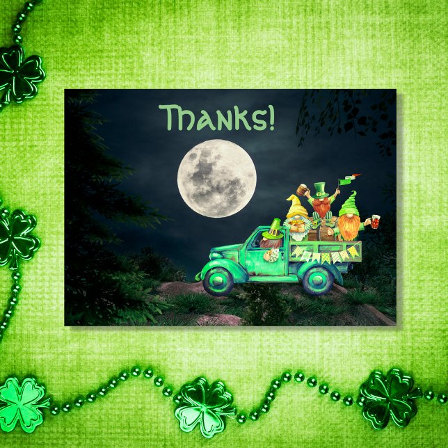 Irländska Gnomes och Full Moon-tack! Tack Kort (Skapare uppladdad)