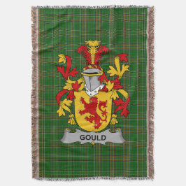Irländska Gould Coat of Arms familjevapen Irland Filt