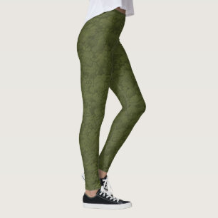 Irländska gröna Leggings - Klöver Mönster Yoga Pre