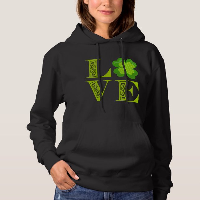 Irländska Grönten Klöver Shamrock Celtic Knot KÄRL T Shirt (Framsida)