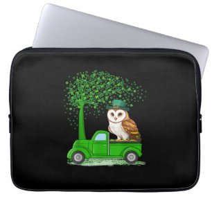 Irländska Grönten Lastbil på Uggla Bird St patrick Laptop Fodral