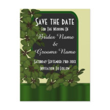 Irländska grönten schamprock sparar datum