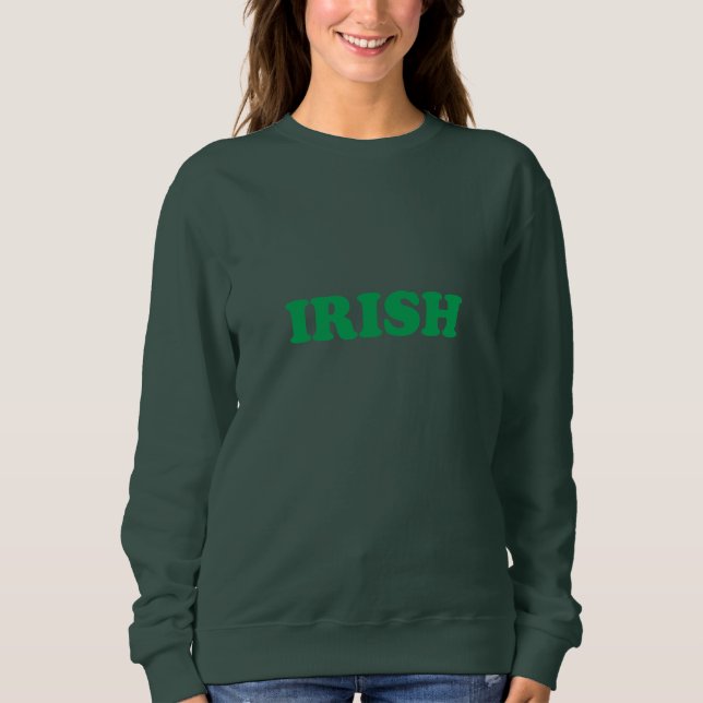 Irländska gröntens moderna typografi Saint patrick T Shirt (Framsida)