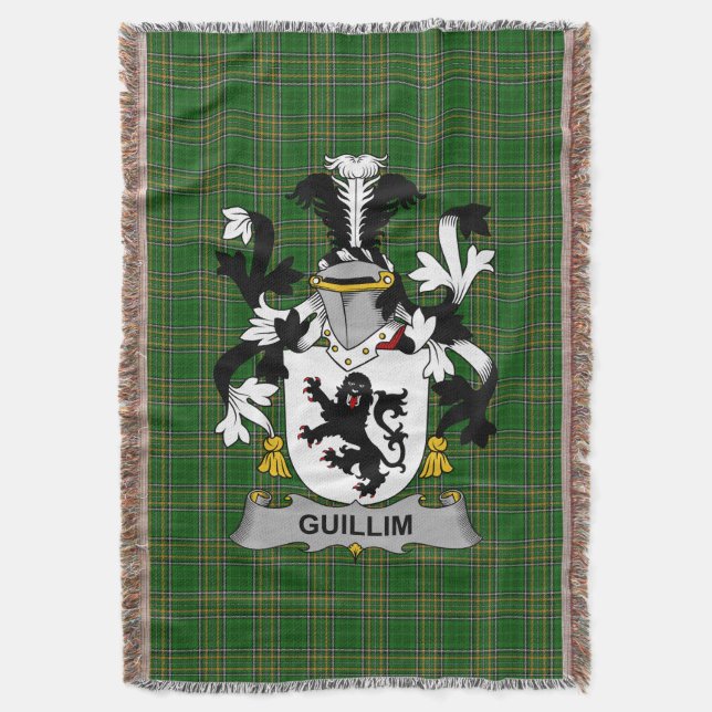 Irländska Guillim familjevapen Irland Filt (Framsidan Vertikal)