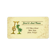 Irländska Guld Monogram A-etikett