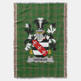 Irländska Hadsor familjevapen Irland Filt