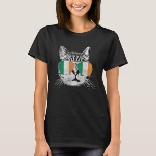 Irländska Irland - Flagga Katt Vintage Män Kvinnor T Shirt