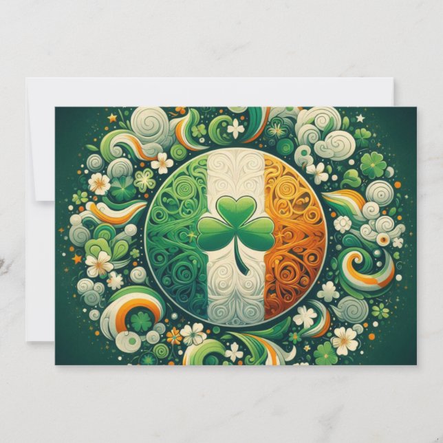 Irländska/Irland Saint Patrick's day Julkort (Framsida)