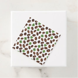 Irländska kaffebönor och shamrocks rolig design gåvor etiketter