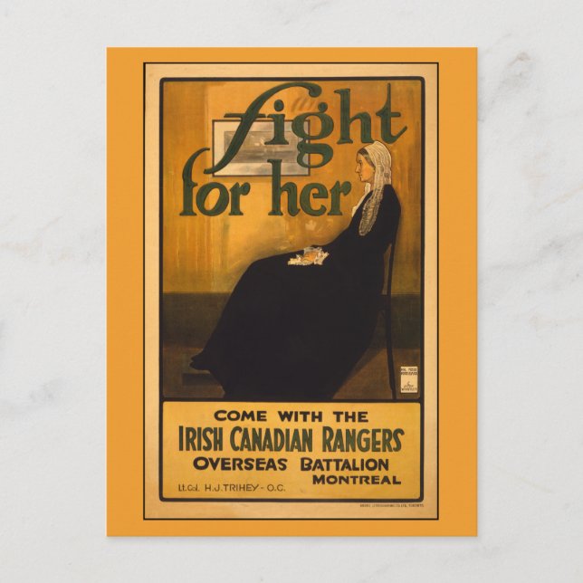 Irländska kanadensiska Skogsväktare, efter Whistle Vykort (Framsida)