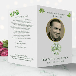 Irländska katolska begravningsprogrammet, minnesmä reklamblad