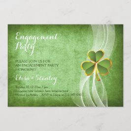Irländska klöver & veil bröllop förlovningsfest inbjudningar