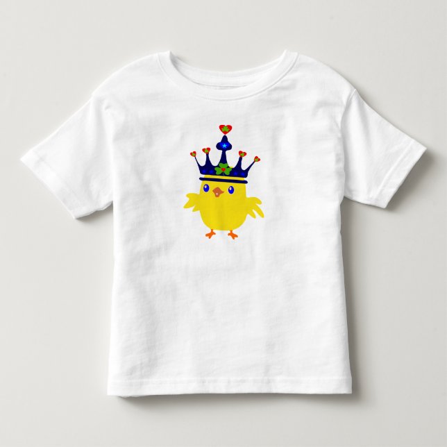 ♫ irländska Kung Chicken Småbarn Jersey T-Shirt ♥  (Framsida)