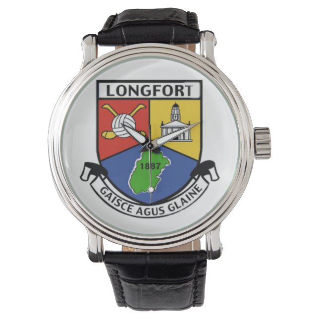 Irländska län herrklockor Co.Longford. Armbandsur (Framsida)