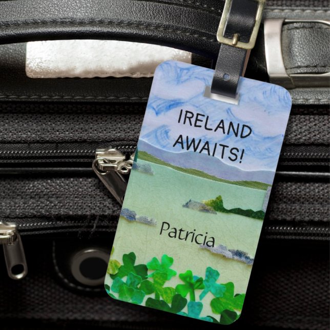Irländska landskapet Irland väntar på ditt namn Sh Bagagebricka (Skapare uppladdad)