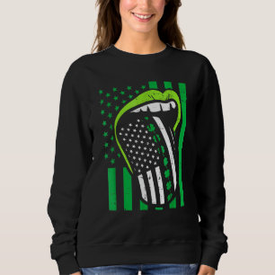 Irländska Läppar Tunga USA St patricks day Patriot T Shirt