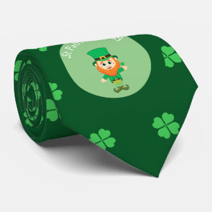 Irländska Leprechaun & 4 Löv Klöver St patrick's d Slips