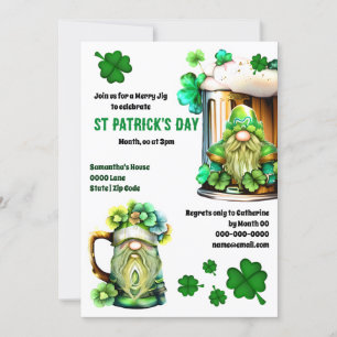 Irländska Leprechaun beerfest-gle-schaktfartyg Inbjudningar