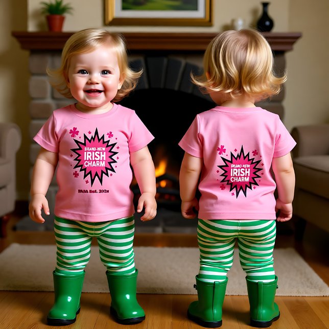 Irländska lilla busfröken t shirt (Irish Little Miss Mischief Baby T-Shirt)