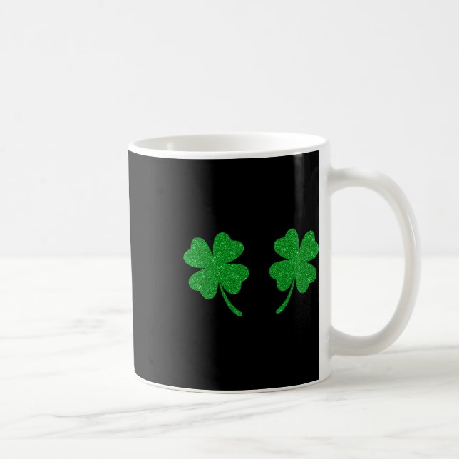 Irländska Lucky Shamrock Bröstklöver St Patricks D Kaffemugg (Höger)