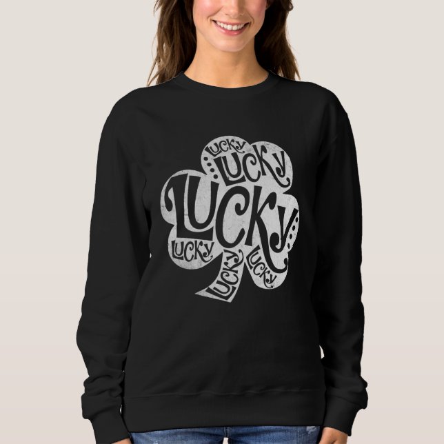 Irländska Lucky Shamrock Fyrklöver C St Patrick's  T Shirt (Framsida)