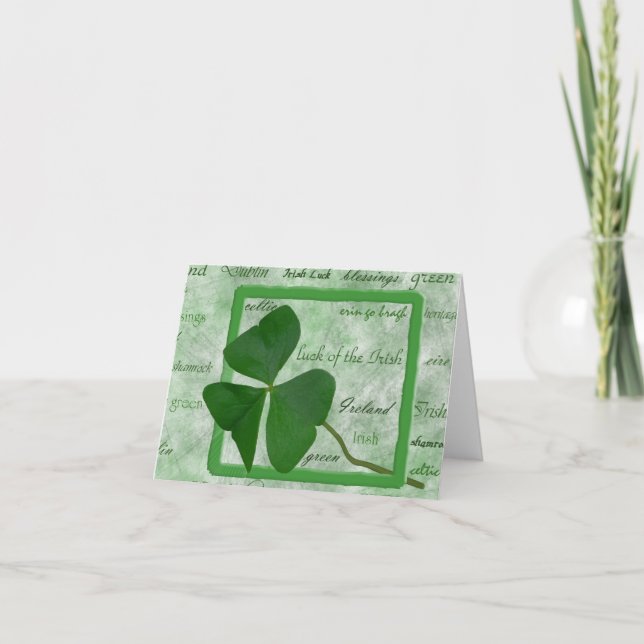 Irländska Lycka till Kort (Framsida)