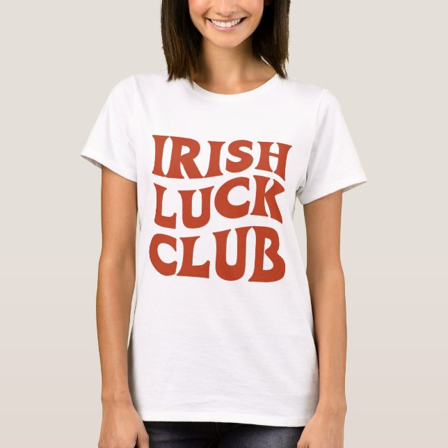 Irländska Lyckoklubb – Retro Vintage St. Patrick's T Shirt (Framsida)