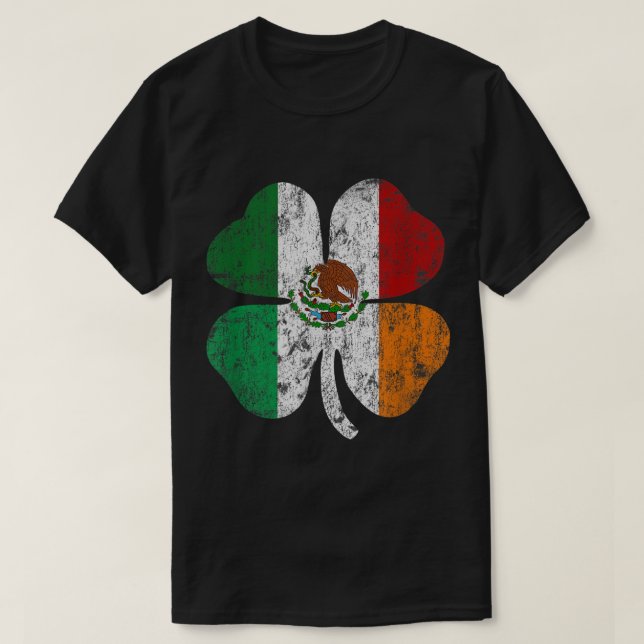Irländska mexikanska Flagga Mexiko Ireland St patr T Shirt (Design framsida)