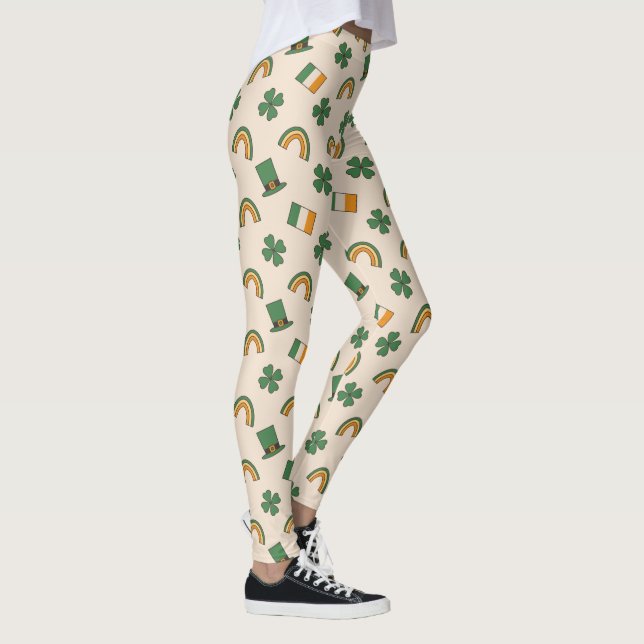 Irländska Mönster St patrick's day Leggings (Höger)