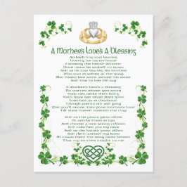 Irländska Mor Kärlek är en välsignelse Vykort