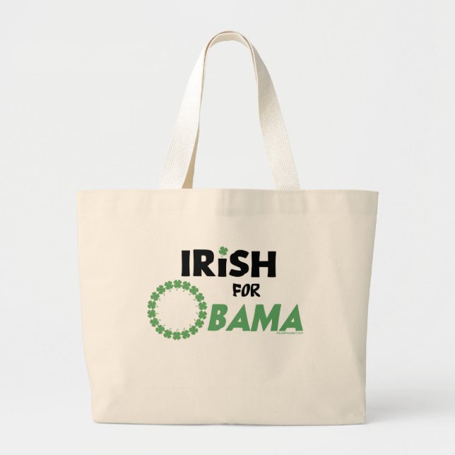 Irländska Obama T-tröja och bylte Jumbo Tygkasse (Framsidan)