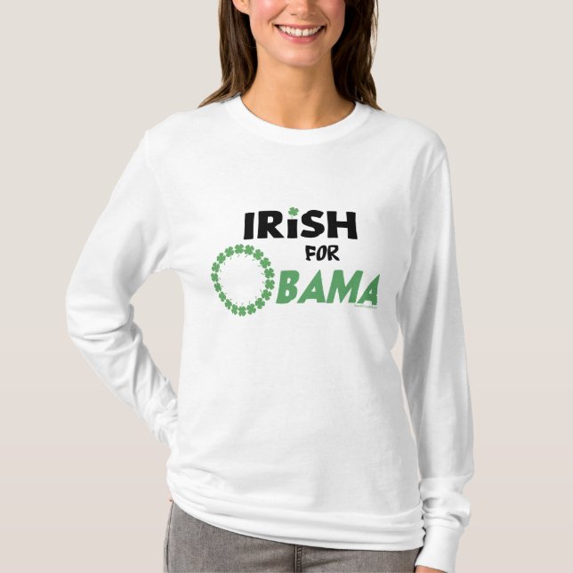 Irländska Obama T-tröja Tee Shirt (Framsida)
