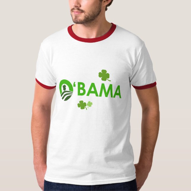 Irländska Obama Tee Shirt (Framsida)