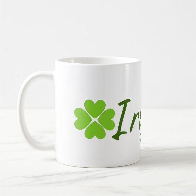Irländska och Shamrock St. Patrick's Day Kaffemugg (Vänster)