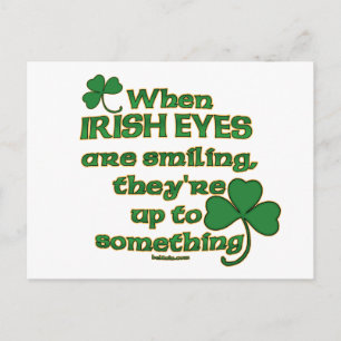 Irländska Ögon skämt på roligt Irish Post Cards Vykort