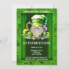 Irländska ölleprechaun gnome Ireland shamrock chic Inbjudningar