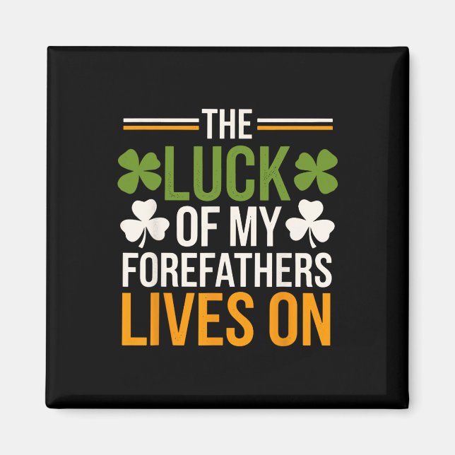 Irländska Patty's Gröna St Paddy Roliga Saint Patr Magnet (Framsidan)