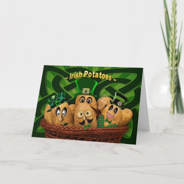 IRLÄNDSKA POTATIER - ST. PATRICK'S DAY - POTATO FA KORT (Framsida)