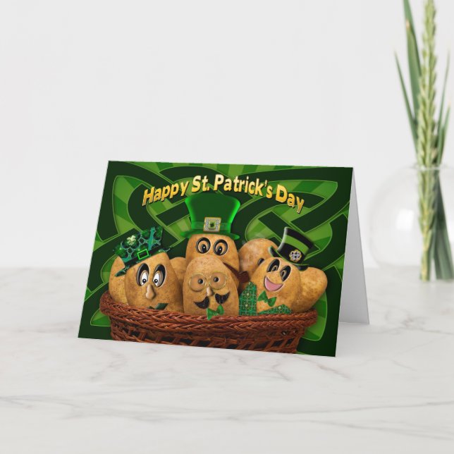 IRLÄNDSKA POTATIER - ST. PATRICK'S DAY - POTATO FA KORT (Framsida)