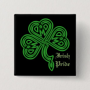 Irländska Pridet Lucky Celtic Shamrock Square Butt Knapp