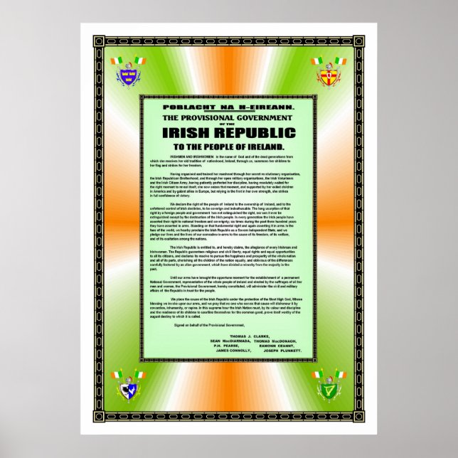 IRLÄNDSKA PROCLOMERING POSTER (Framsidan)