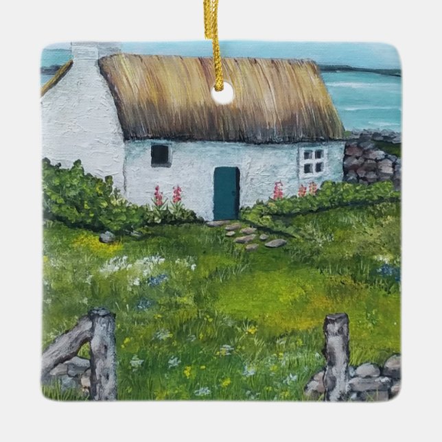 Irländska prydnadsIrland - Juldagen-Helgdag Julgransprydnad Keramik (Framsida)