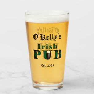 Irländska pubglasögon Pub Tavern Beer Pint Glass Glaskopp