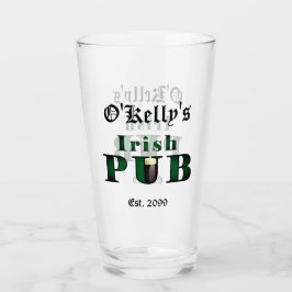 Irländska pubglasögon Pub Tavern Beer Pint Glass Glaskopp
