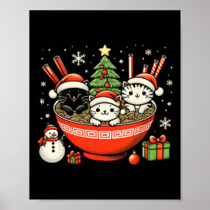 Irländska Ramen Cats Cute Anime Jul för kvinnor Gi Poster