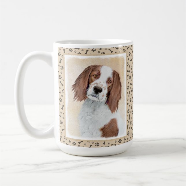 Irländska röda och vita bokstäver - originalbild kaffemugg (Vänster)