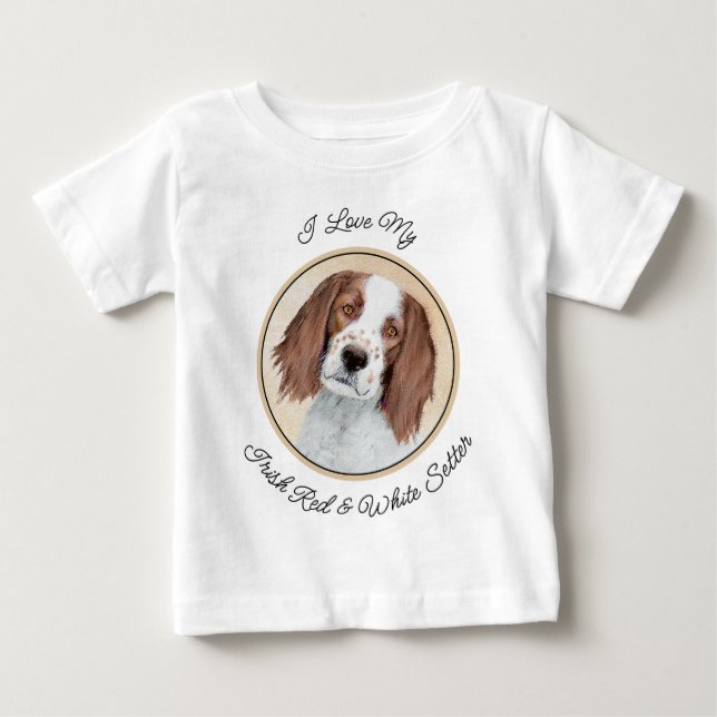 Irländska röda och vita bokstäver - Originalteckni T Shirt (Framsida)