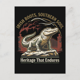 Irländska rötter Southern Soul Alligator Vykort