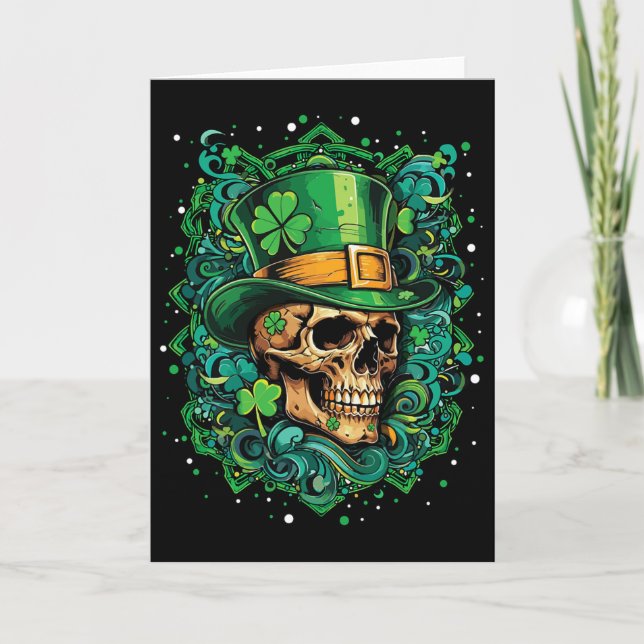 Irländska Saint Patrick's Day Paddy Shamrock Dia D Kort (Framsida)